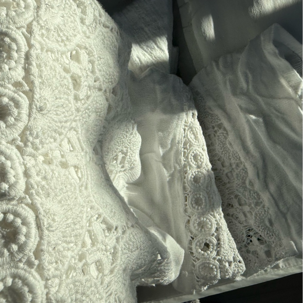 Beautiful Bohemian White Strapless Crochet Lace Design Beach Dress - Picture 6 of 16